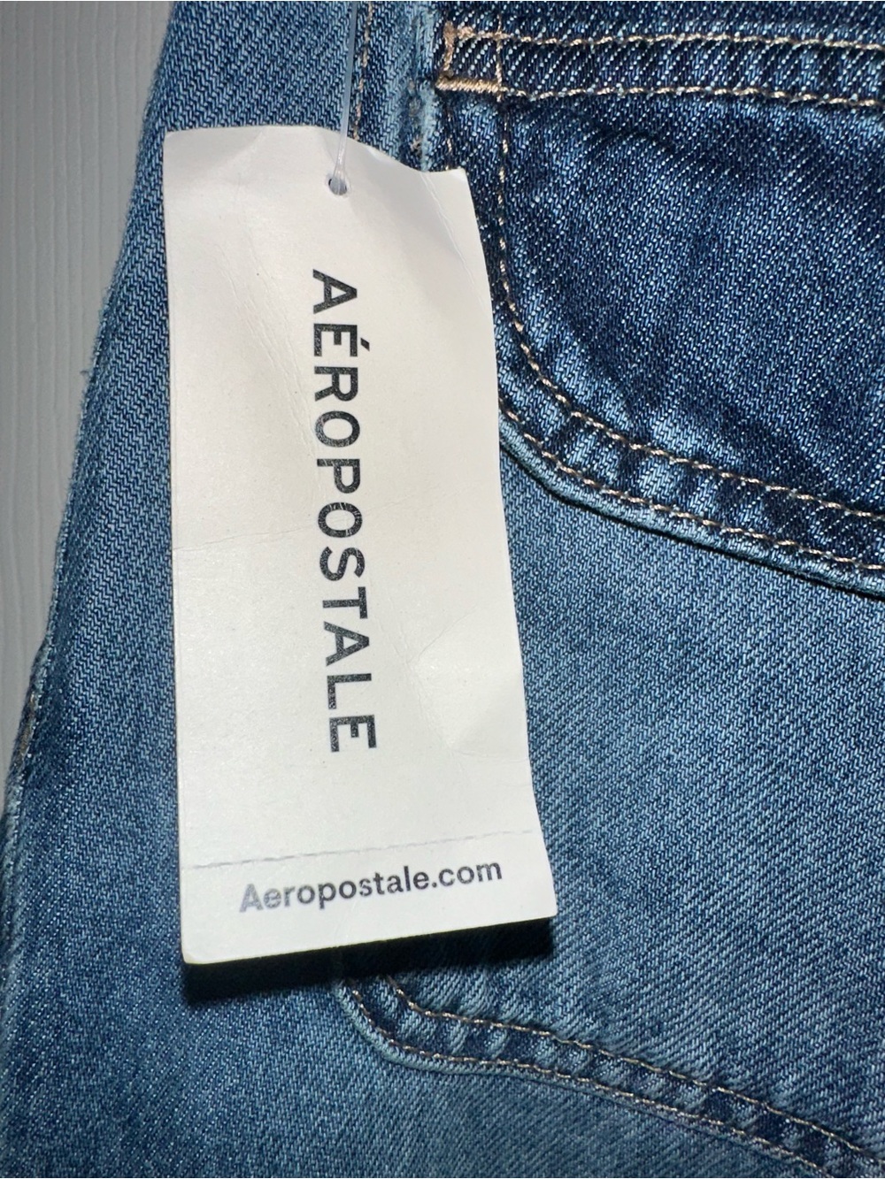 Aeropostale Women's Wide Leg Medium Blue Denim Jeans - Picture 9 of 10